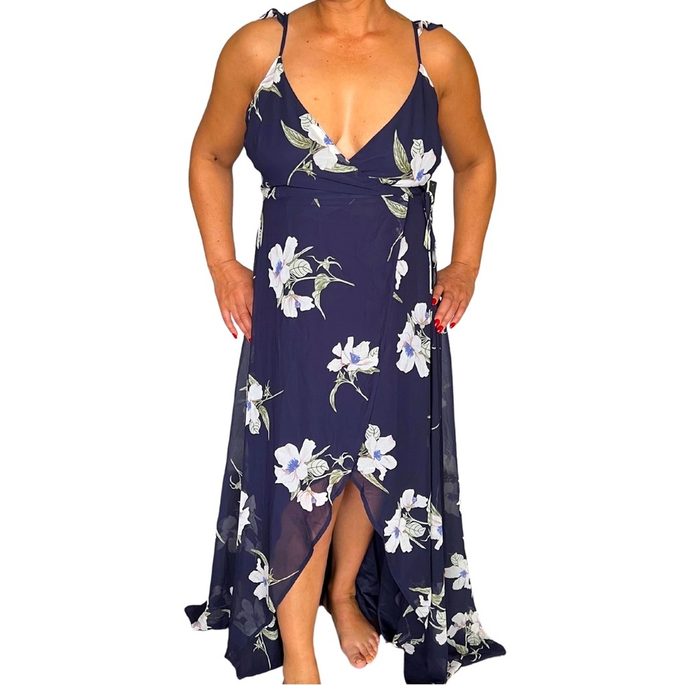 New blue floral dress